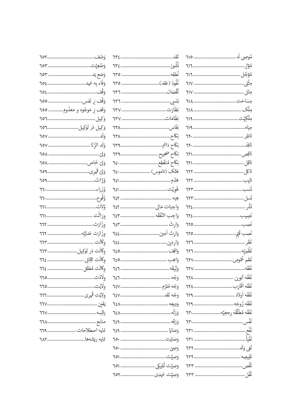 ساختار شناسی صرفی گزیده‌ای از واژگان و اصطلاحات قانون مدنی